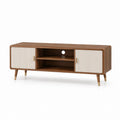 Mobile TV con ante scorrevoli bianco noce in MDF 160 x 40 x 55 cm